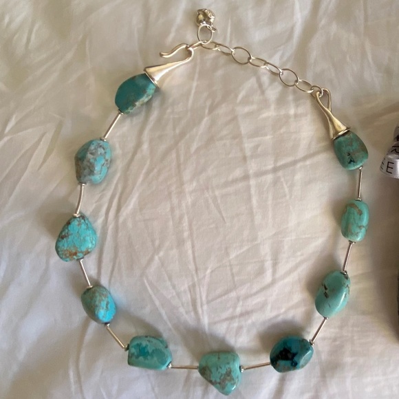 Carolee Turquoise and Silver Necklace - Picture 1 of 3
